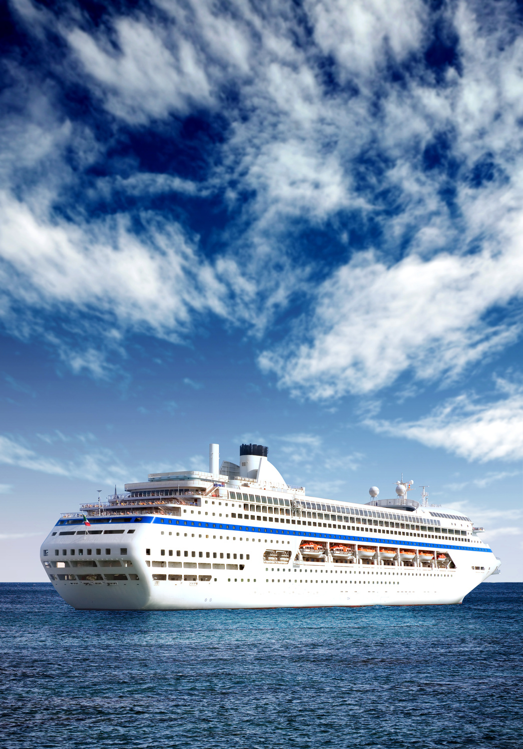 Cruise Liner in Open Sea